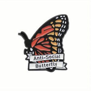 *4/$20* ANTI-SOCIAL BUTTERFLY enamel PIN